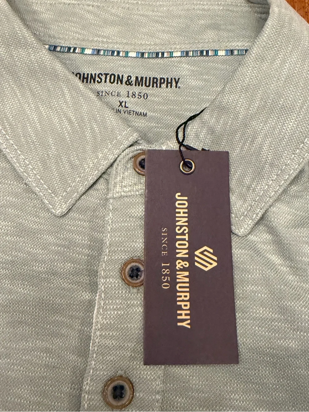 JOHNSTON & MURPHY men’s Vintage Slub Polo